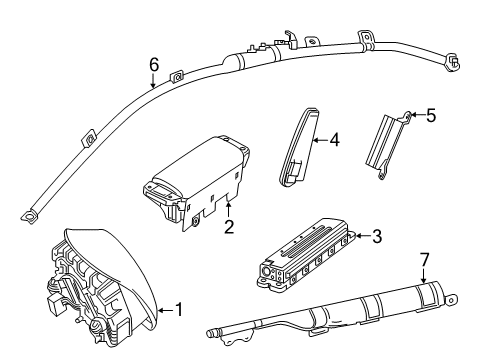 2018 Mercedes-Benz S63 AMG Air Bag Components