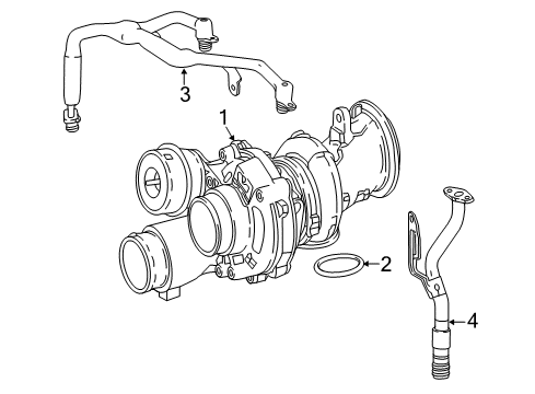 2020 Mercedes-Benz S560 Turbocharger Diagram 1