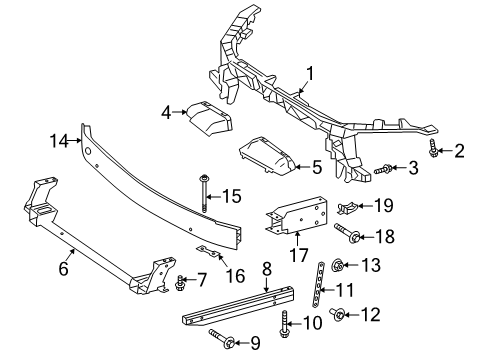 2020 Mercedes-Benz A220 Radiator Support Diagram