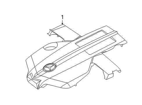 2016 Mercedes-Benz SL400 Engine Appearance Cover Diagram