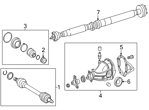 2018 Mercedes-Benz GLC300 Axle & Differential - Rear Diagram 1