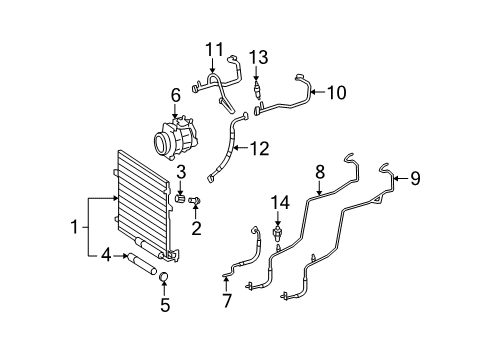 Condenser Assembly Diagram for 251-500-00-54-64