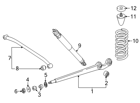 2013 Mercedes-Benz G550 Rear Suspension Components, Ride Control Diagram 1