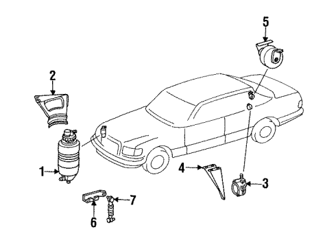 1988 Mercedes-Benz 300SEL Auto Leveling Components