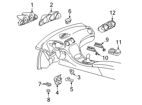 2007 Mercedes-Benz SL65 AMG Cluster & Switches Diagram