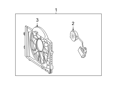 2004 Mercedes-Benz CLK500 Cooling System, Radiator, Water Pump, Cooling Fan Diagram 1