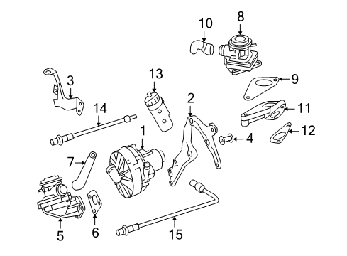 2009 Mercedes-Benz R350 Emission Components Diagram