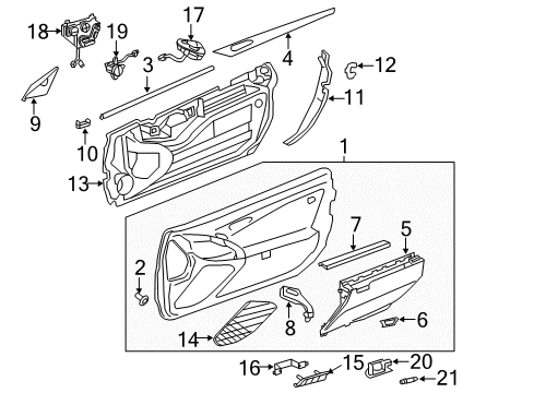 Armrest Diagram for 230-720-08-48-8J13