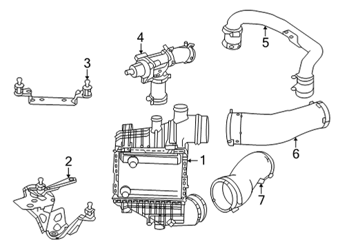 2021 Mercedes-Benz AMG GT Intercooler, Cooling Diagram 1