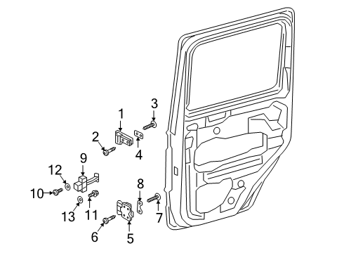 Upper Hinge Plate Diagram for 463-723-15-00