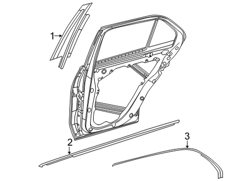 2024 Mercedes-Benz GLE63 AMG S Exterior Trim - Rear Door