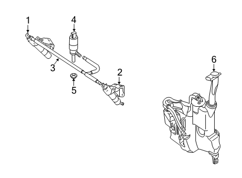 2010 Mercedes-Benz ML550 Washer Components