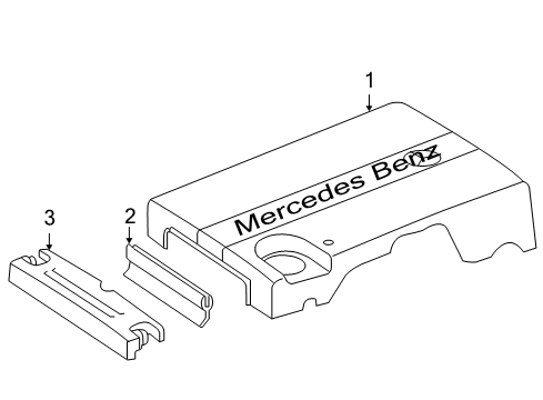 2005 Mercedes-Benz C230 Engine Appearance Cover Diagram 2