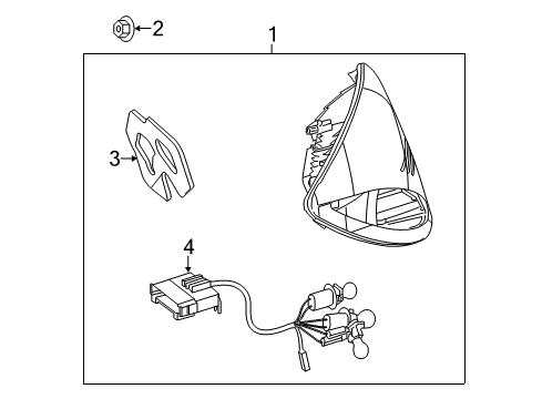 Tail Lamp Assembly Gasket Diagram for 216-826-00-91-64