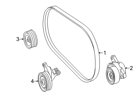 2012 Mercedes-Benz ML350 Belts & Pulleys, Maintenance Diagram 2