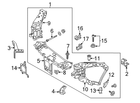 2016 Mercedes-Benz S550 Radiator Support Diagram 2