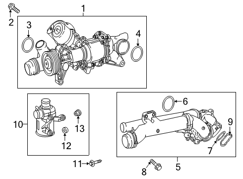 2017 Mercedes-Benz GLC300 Water Pump Diagram 1