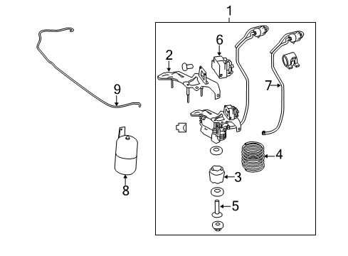 2007 Mercedes-Benz R63 AMG Ride Control - Rear Diagram