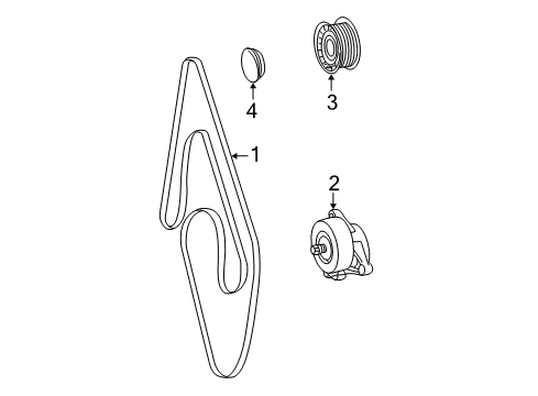 2005 Mercedes-Benz E320 Belts & Pulleys, Maintenance Diagram 2