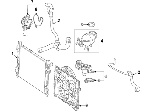 2015 Mercedes-Benz S65 AMG Cooling System, Radiator, Water Pump, Cooling Fan Diagram 3