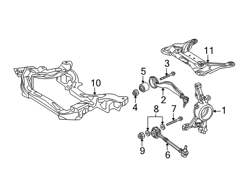 2014 Mercedes-Benz E350 Front Suspension, Control Arm, Stabilizer Bar Diagram 4