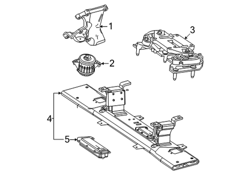 2023 Mercedes-Benz GLS63 AMG Engine & Trans Mounting Diagram