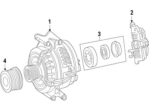 2013 Mercedes-Benz GLK350 Alternator Diagram 1