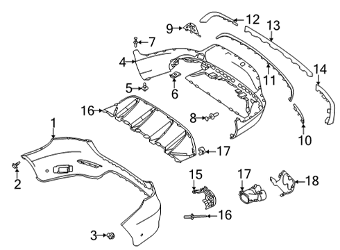 2022 Mercedes-Benz GLC43 AMG Bumper & Components - Rear