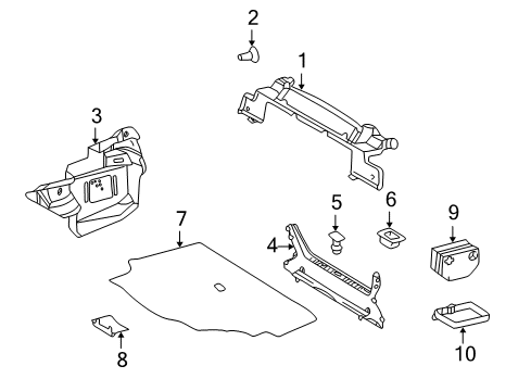 2000 Mercedes-Benz CLK320 Interior Trim - Rear Body Diagram 1