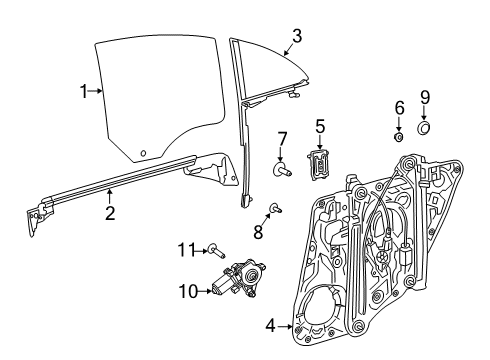 2021 Mercedes-Benz CLA35 AMG Rear Door Diagram 3