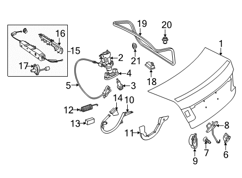 2014 Mercedes-Benz E350 Trunk, Electrical Diagram 4