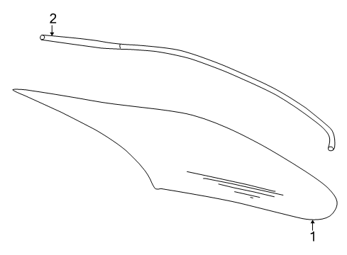 2001 Mercedes-Benz CLK55 AMG Back Glass Diagram