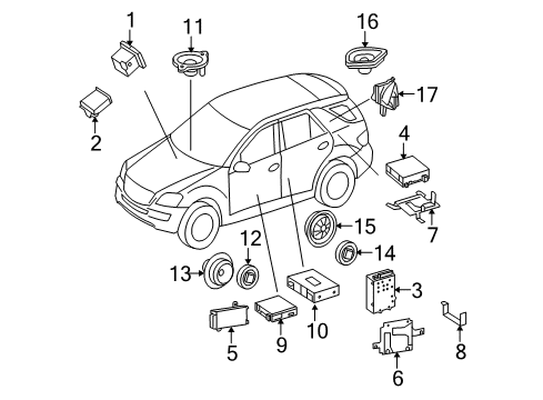 2011 Mercedes-Benz ML63 AMG Sound System Diagram