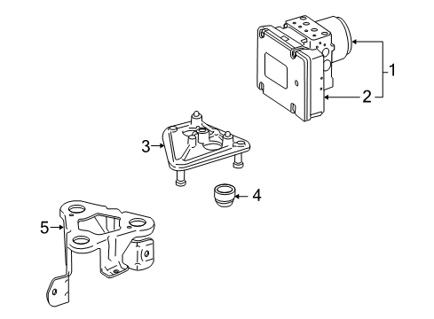 2007 Mercedes-Benz CL550 Anti-Lock Brakes Diagram 1