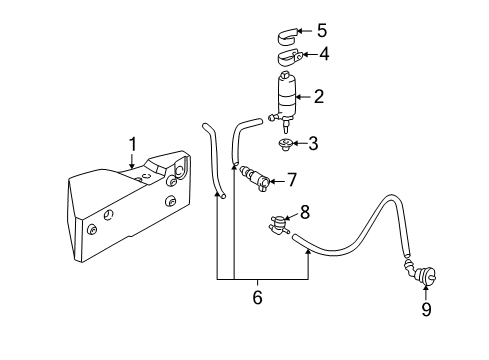 2004 Mercedes-Benz G55 AMG Washer Components Diagram