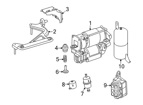 2011 Mercedes-Benz E63 AMG Ride Control - Rear Diagram