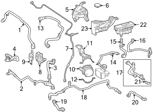 2023 Mercedes-Benz EQE 350 SUV Radiator & Components