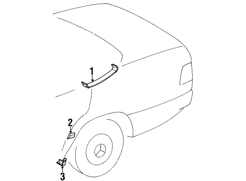 Body Side Molding Diagram for 124-690-91-40