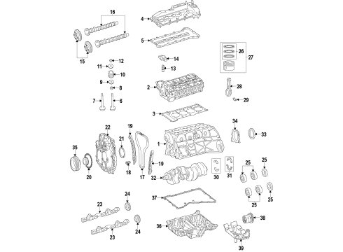 2015 Mercedes-Benz GLK250 Engine Parts & Mounts, Timing, Lubrication System Diagram 2