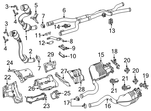 Heat Shield Diagram for 205-682-14-71