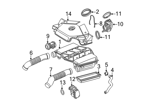 2011 Mercedes-Benz SL550 Filters Diagram 1