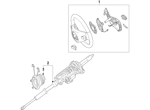 2016 Mercedes-Benz S600 Steering Column & Wheel, Steering Gear & Linkage Diagram 1