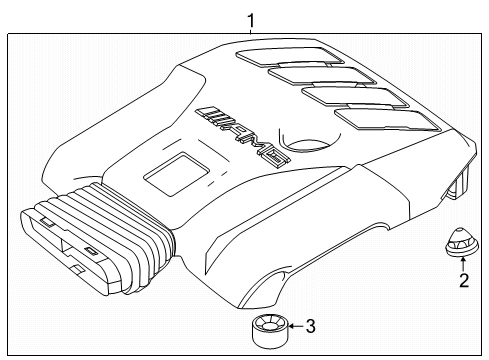 2020 Mercedes-Benz CLA45 AMG Engine Appearance Cover Diagram