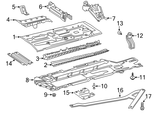 2020 Mercedes-Benz CLA35 AMG Floor & Rails Diagram