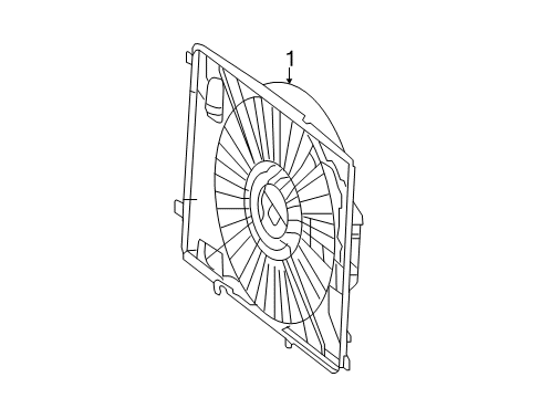 2013 Mercedes-Benz SLK55 AMG Cooling System, Radiator, Water Pump, Cooling Fan Diagram 1