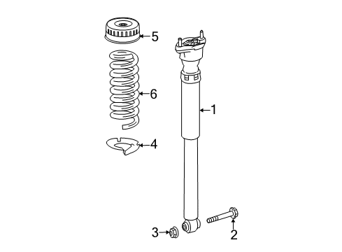 2015 Mercedes-Benz E63 AMG Shocks & Components - Rear Diagram 2