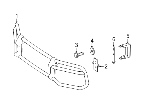 2022 Mercedes-Benz G63 AMG Front Brush Guard Diagram