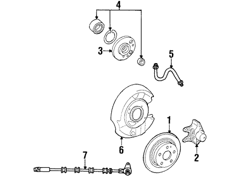 1998 Mercedes-Benz SL500 Anti-Lock Brakes Diagram 3