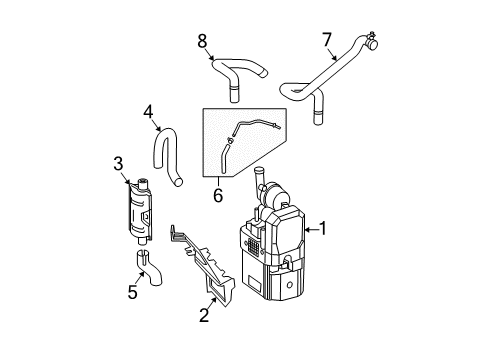 2008 Mercedes-Benz E350 A/C Evaporator & Heater Components Diagram 3