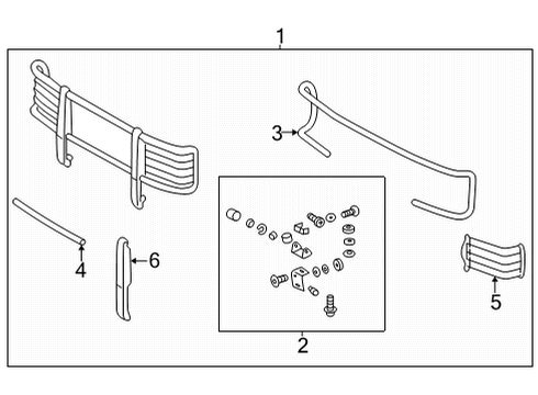 2009 Mercedes-Benz G55 AMG Front Brush Guard Diagram